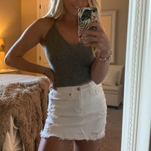 Brandy Melville Grey Halter Top